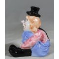 Seated Clown with Pulled up Legs - BID NOW!!!