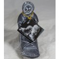 Edmund Woolf Sculpture - Eskimo on Dog Sled - Craved Soapstone - BID NOW!!!