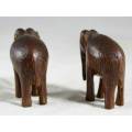 Pair of miniature carved elephants - Bid Now!!