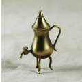 Miniature Brass `Large` tea kettle with tap - Bid Now!!