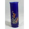 Cobalt Blue -Cylinder Shape Oriental Vase - Stunning - Bid Now!!