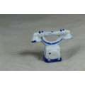 Miniature Blue and White Telephone - Beautiful - Bid Now
