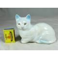 Porcelain Cat Lying Down - Bid Now!!!