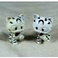 Miniature Pair of Striped Cats - Bid Now!!