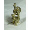 Miniature Bronze  - Spinning Wheel  - Bid Now!!!