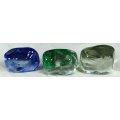 Trio of Glass Stones - Sparkling!!!!! Bid Now!!!