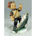 Friedel - Bavaria - Boy Catching a Fish - Made in West Germany!!!!! - Bid Now!!!