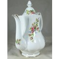 A STUNNING ROYAL ALBERT -  MOSS ROSE COFFEE POT - BID NOW !!!