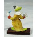MINIATURE - CLOWN WITH A LARGE SAFETY PIN ON A STAND - BID NOW!!!