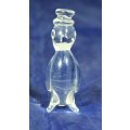 BEAUTIFUL MINIATURE GLASS PENGUIN WITH TOP HAT  - BID NOW!!!