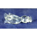 BEAUTIFUL MINIATURE GLASS PENGUIN WITH TOP HAT  - BID NOW!!!