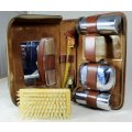 MENS TRAVEL KIT WITH A LEATHER POUCH  - BID NOW!!!!