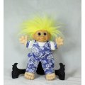 RUSS TROLL DOLL MADE IN CHINA - WITH A BLUE JUMPER - BID NOW!!!!