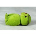 A  SMALL FURRY GREEN PARROT - BID NOW!!!!