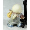 A BABY BUDDHA - MONK CARRYING HIS BAG AND CUP - BID NOW!!!!