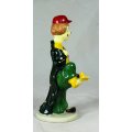 CLOWN FIGURINE HOLDING A BOOK WITH HIS FOOT - BID NOW!!!