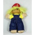 LARGE TROLL DOLL WITH DENIM DUNGAREES - BID NOW!!!