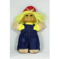LARGE TROLL DOLL WITH DENIM DUNGAREES - BID NOW!!!