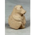 MINIATURE UNGLAZED BABOON - BID NOW!!