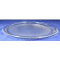 VERY LARGE GLASS ROUND SERVING TRAY - BID NOW !!!