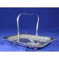 SILVER PLATED SWING HANDLE TRAY - BID NOW!!