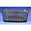 VINTAGE FRENCH ARCOPAL SMOKED GLASS OVEN DISH WITH RIBBED PATTERN - BID NOW!!