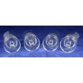 A SET OF FOUR CRYSTAL WINE GLASSES - BID NOW!!