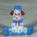 MINIATURE BLUE AND WHITE CLOWN WITH RED EARS - BID NOW!!!