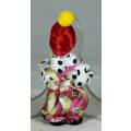 PORCERLAIN CLOWN DRESSED IN A JUMP SUIT WITH A RED HAT - BID NOW!!