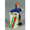 CLOWN DRESSED IN BLUE WITH A TOOTHPICK HOLDER - BID NOW!!