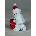 PORCELAIN CLOWN HOLDING AN `I LOVE YOU HEART`- BID NOW!!