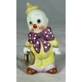 CERAMIC CLOWN IN A BROWN BOWTIE CARRYING A RING - BID NOW!!