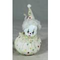 WHITE POLKA DOT CLOWN ON A BAG - BID NOW!!