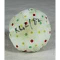 WHITE POLKA DOT CLOWN ON A BAG - BID NOW!!