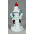 PORCELAIN CLOWN PLAYING THE CONCERTINA ON A STAND - BID NOW!!
