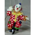MOLDED CLOWN ON A UNICYCLE - BID NOW!!