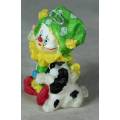 MOLDED CLOWN WITH HIS DOG - BID NOW!!