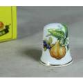 PORCELAIN THIMBLE - THE CHINA BOX-ENGLISH BONE CHINA (PEAR) - BID NOW!!