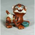 NAPPY BABY TIGER WITH HIS BOWL- BID NOW!!