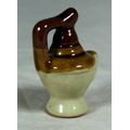 MINIATURE PORCERLAIN BROWN&BEIGE WATER JUG (LOVELY) - BID NOW!!