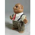 BALD TRUSS TROLL DRESSED IN A STRIPED PANTS & A RED TIE - (HANDSOME) BID NOW!!