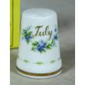 COLLECTABLE THIMBLE-ROYAL ALBERT-JULY (LOVELY)-BID NOW!!