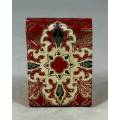 MINIATURE SET OF CARDS IN A GENUINE ITALIAN LEATHER POUCH-BID NOW!!!