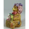BEAUTIFUL BEAR WITH A RABBIT IN A BASKET-BID NOW!!