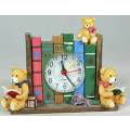 BEARS AND BOOKS CLOCK (WOW AND IT STILL WORKS) -BID NOW!!