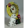 FIREMANS PUPPY CLOCK (WOW AND IT STILL WORKS)-BID NOW!!