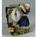 BEAUTIFUL LITTLE GIRL WITH FLOWERS CLOCK ( WOW AND IT STILL WORKS) -BID NOW!!