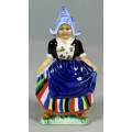 VINTAGE PORCELAIN FIGURINE (MARKED FOREIGN)-WOMAN IN TRADITIONAL CLOTHES #54-BID NOW!!