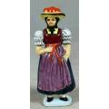 VINTAGE PORCELAIN FIGURINE (MARKED FOREIGN)-WOMAN IN TRADITIONAL CLOTHES #55-BID NOW!!