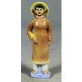 VINTAGE PORCELAIN FIGURINE (MARKED FOREIGN)-WOMAN DRESSED IN TRADITIONAL CLOTHES #67